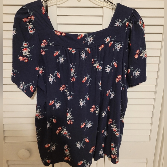 Lucky Brand Women's L Floral Squareneck Top - Picture 7 of 8